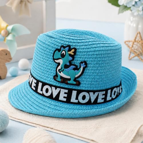 Image of VRITRAZ Baby Boy's and Girl's Kids Children Cute Printed Cartoon Gift Summer Fancy Dress Straw Fasion Hat Cap 1