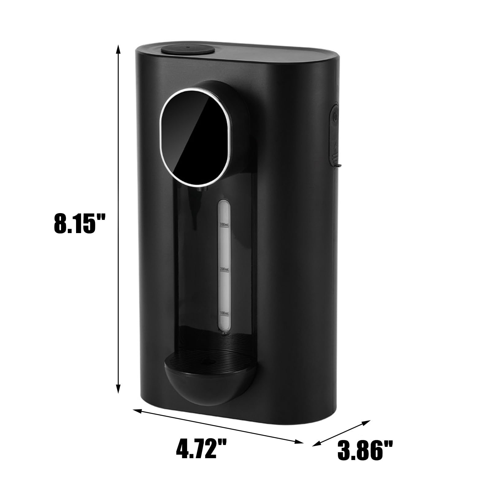 Meideli Dispensador automático de enjuague bucal para baño, dispensador de enjuague bucal montado en la pared, recipiente de enjuague bucal recargable con 2 tazas magnéticas reutilizables, volumen