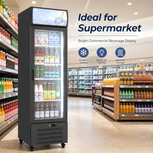Image of Garvee Commercial Beverage Display Refrigerator 11.3Cu.Ft