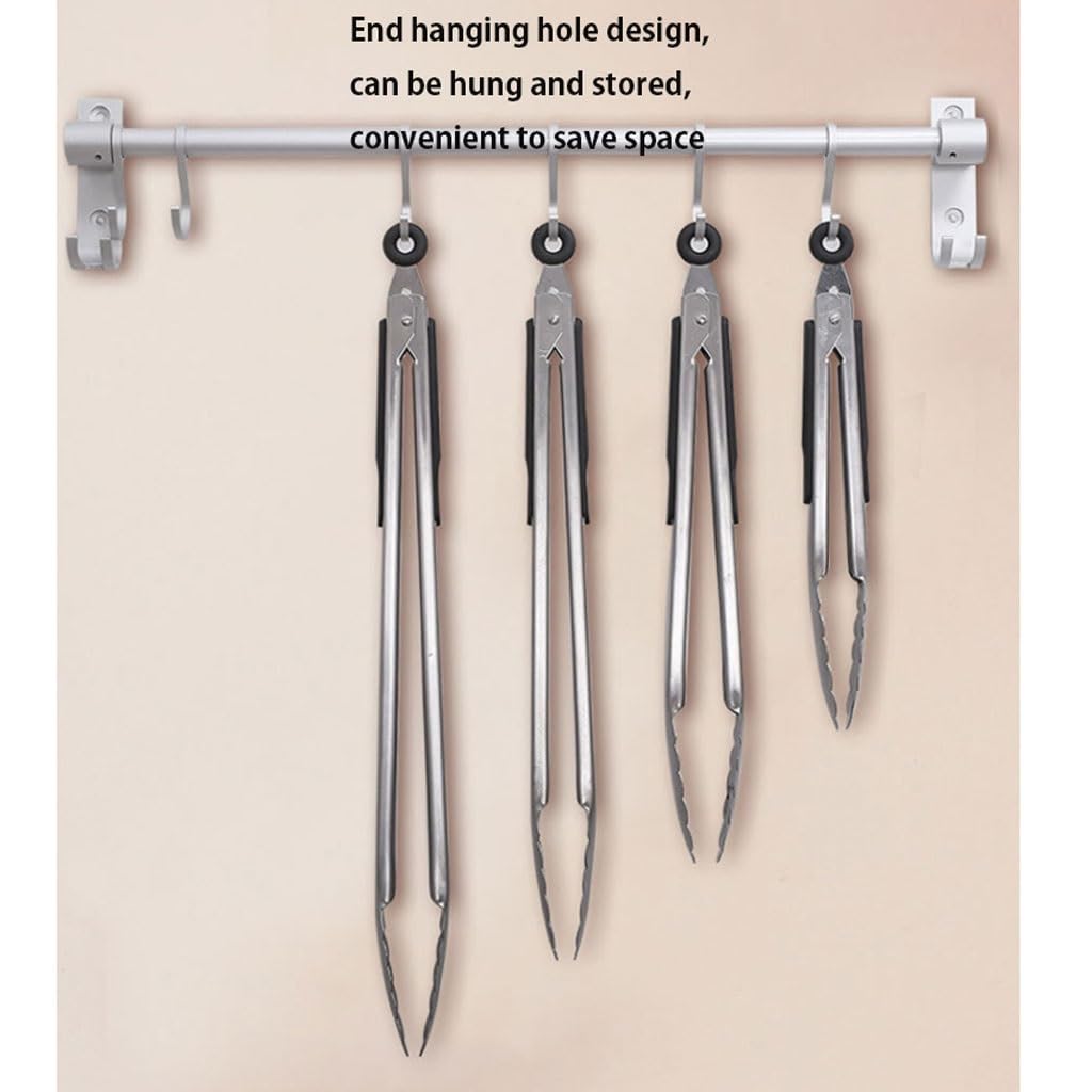 Pinze da cucina per barbecue, pinze da cucina in acciaio inox per grigliare, servire e friggere, perfette per picnic e campeggio