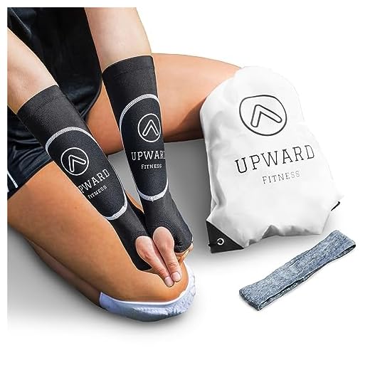Upward Fitness - Volleyball Arm Sleeves for Girls and Boys -Package Deal Bundle- Protect Arms from Sting -Pass Ball from Correct Forearm Spot Consistently - with Athletic Headband and Drawstring Bag