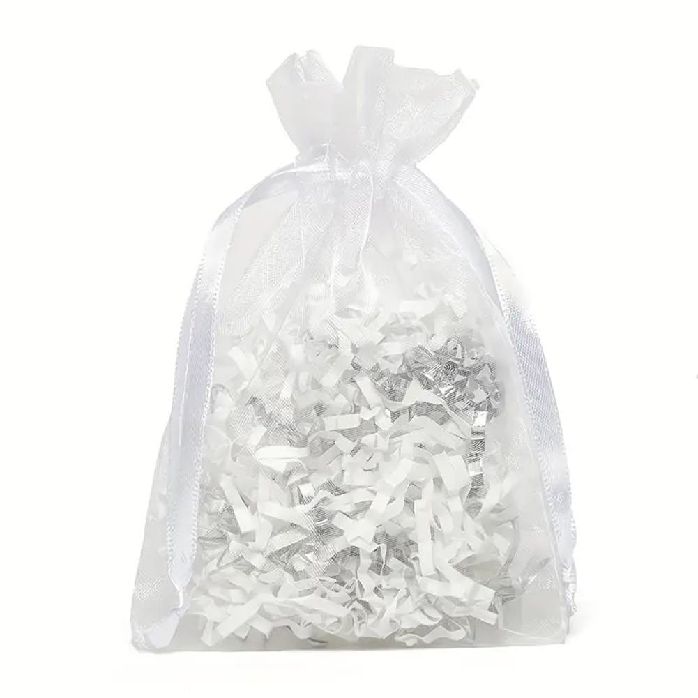 30 pcs White Organza Bags Large 20 x 30cm Sheer Mesh Gift Bag with Drawstring for Candy Makeup Baby Shower Wedding Favour Christmas Jewelry Pouch Birthday Christmas (White(20x30))