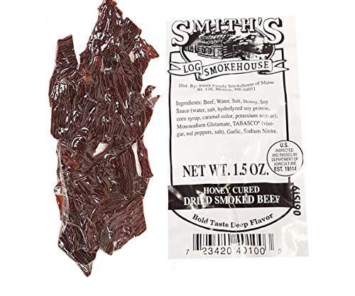 Smith's Honey Cured Beef Jerky, 1.5oz, Made in Maine (3 Count)