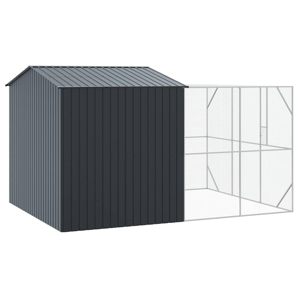Vogelkäfig Anthrazit 425 x 304 x 247 cm Verzinkter Stahl,Tier- & Haustierbedarf,Haustierbedarf,Vogelbedarf,Vogelkäfige & -ständer,Anthrazit,161.25 kg-3325165