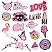 VETPW 16 Pièces Thème Rose Broderie Patch Thermocollant, Broderie Autocollant Iron on Patches Stickers Ecusson à Coudre pour Vêtements Sacs à Dos Vestes Jeans Chapeaux, Réparation et Décoration