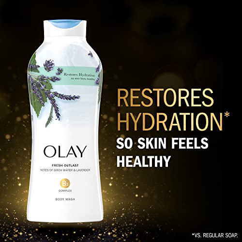 Olay Fresh Outlast Purifying Birch & Lavender Body Wash 22 Fl Oz (Pack of 4) - Image 3