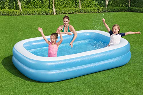 Bestway Family Pool, Pool rechteckig für Kinder, Leicht aufbaubar, Color, 262 x 175 x 51 cm