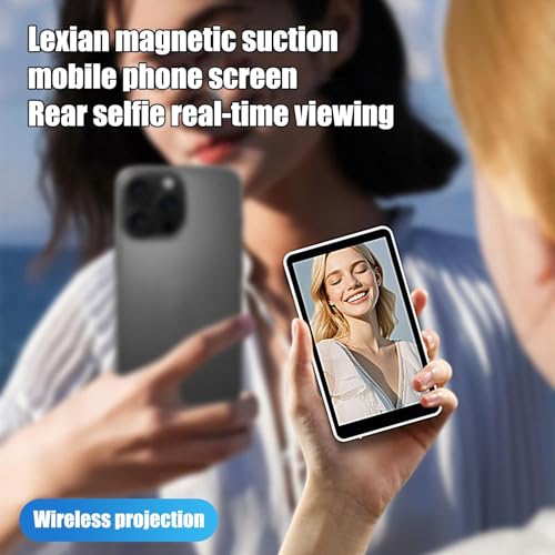 Monitor de cámara trasera magnético para smartphone y grabación de selfies 3