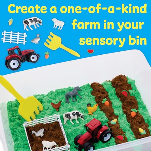 Image of Creativity for Kids Sensory Bin: Farm | Calming, Screen-Free Play with Sand, Animals & Tools | Summer Activities for Toddlers | Back to School Fun (Ages 3+)