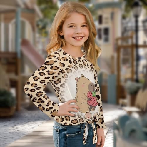 Kids Casual Long Sleeves for Girls T Shirt Crewneck Pullover Tops Size 4-12 Years3