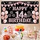14. Geburtstag Party Dekoration - Hintergrund Banner für Jungen Mädchen - Extra Große Roségold Deko - Foto Prop für Damen Party Supplies