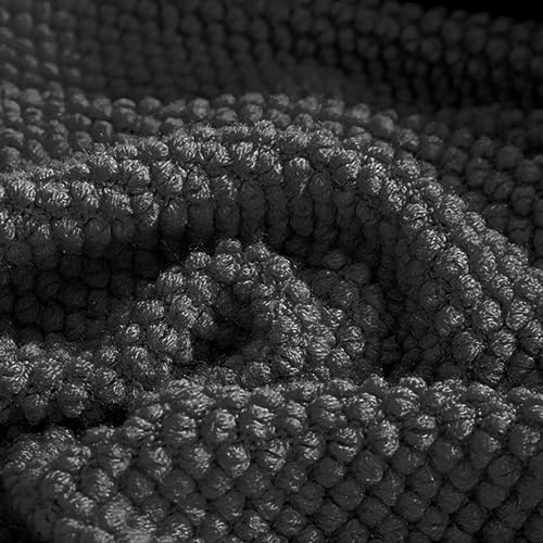 LOMAO Knitted Throw Blanket with Tassels Bubble Textured Lightweight Throws for Couch Cover Home Decor (Black, 60x90) by LOMAO - Used condition - Image 5