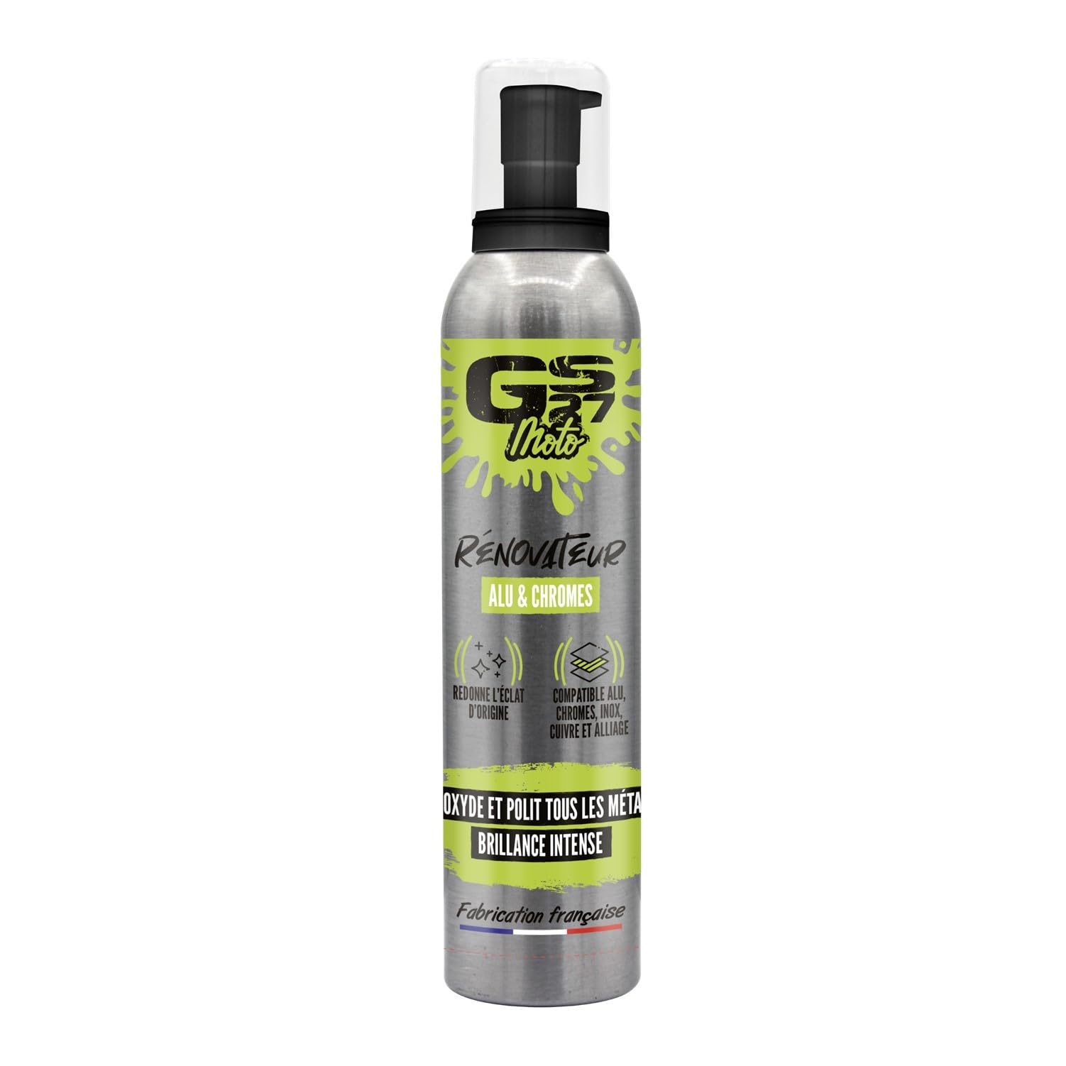 GS27 - Rénovateur Alu et Chromes GS27 Moto - Crème Désoxydante - Brillance Renforcée - Compatible Tous Métaux - 250ml