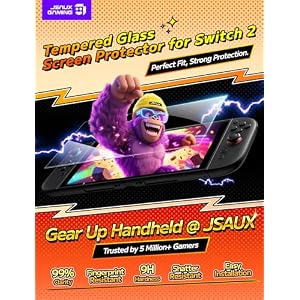JSAUX Protector Pantalla Ultra HD para Nintendo Switch 2, Pack de 3