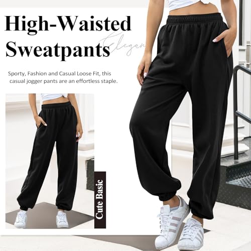 High-Waist Sweatpants - Loose Fit Lounge Joggers, Casual Comfort4