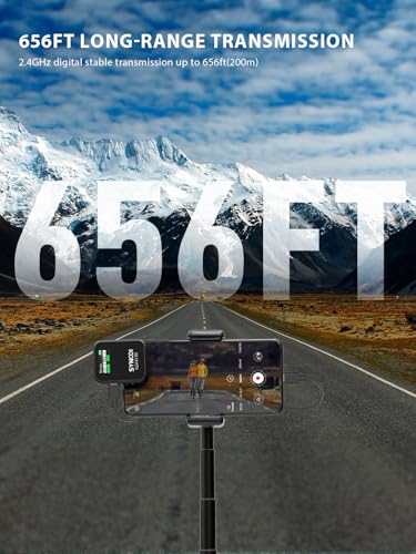 Image of SYNCO Wireless Lavalier Microphone, G2(A2) MAX 2.4G Dual Transmitter 24 Hours Recording 656FT 8H for Online Class Vlog Stream YouTube for DSLR Phone Laptop, Professional-Lapel-Mics-for-Cameras