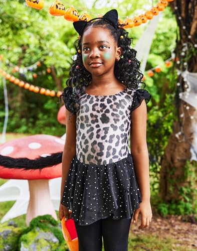 Image of Arshiner Girls Ruffle Sleeve Ballet Dance Dress Tutu Skirted Leotard