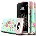 LG G5 Case,BAISRKE Peony Flower Design High Impact Heavy Duty Dual Layer Hard PC Outer and Shell with Soft Rubber Inner Armor Hybrid Protective Cover For LG G5 VS987/H820/LS992/H830/US992 - RoseGold