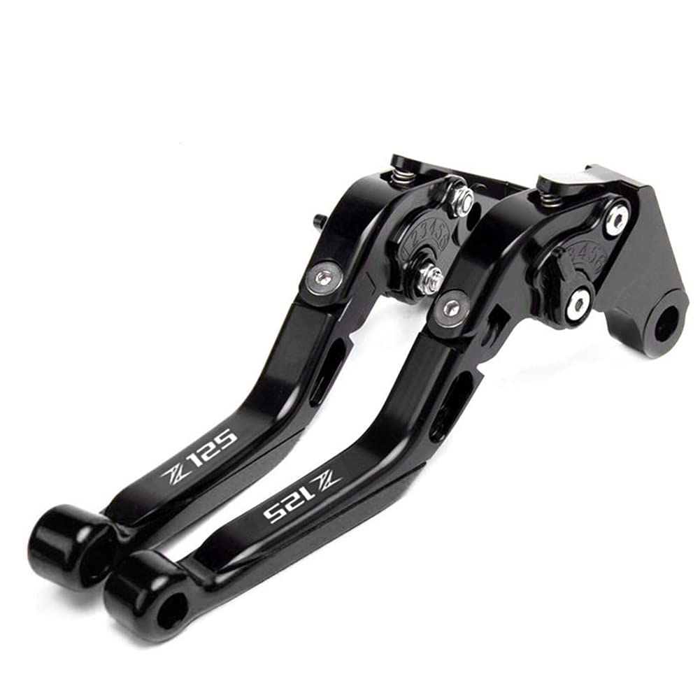 per Kawasaki Z125 2019 2020 2021 Accessori CNC Moto Regolabile Allungabile Leva con Logo Freno Leve Frizione (A)