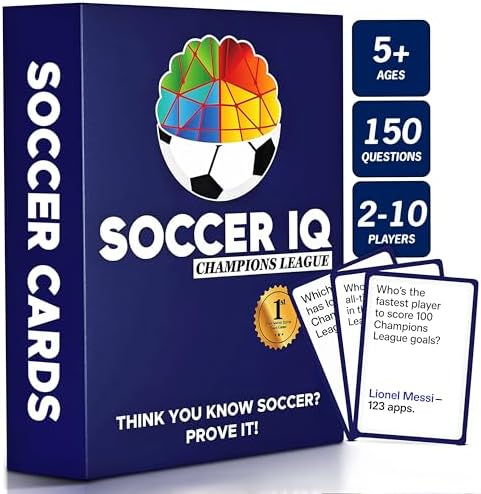 Soccer Trivia Card Game Champions League Version – 150 Soccer Tri...