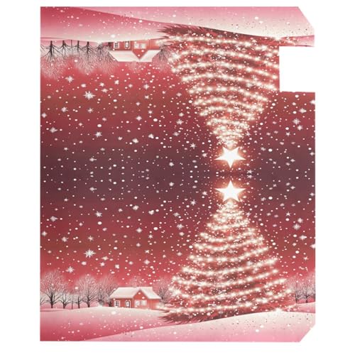 Image of Merry Christmas Mailbox Cover Standard Size Winter Snowflake Xmas Tree Magnetic Mailbox Covers Garden Yard Post Wraps Letter Box Decorations 21 inch L x 18 inch W