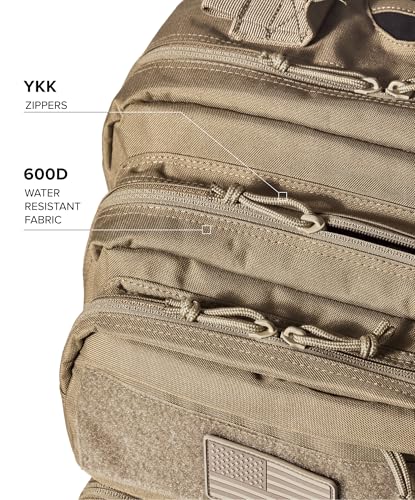 Image of Falko Tactical Backpack for Men and Women 50L Backpack 2.4x Stronger Large Military Molle Rucksack, Bugout Backpack Outdoors