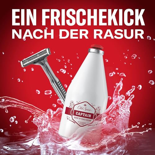 2. Bild von Old Spice Captain After Shave Lotion für Männer, ml, Frischekick nach der Rasur, Duft in Parfümqualität, schnelltrocknend, für Gesicht & Hals