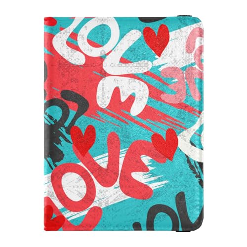 Custodia per passaporto per donne e uomini per da viaggio con blocco RFID graffiti Amore Graffiti Taglia unica Casual