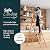 WOA WOA 6 Step Ladder, Folding Ladder with Handrails for High Ceilings, Indoor Tall Ladders with Wide Pedals, Lightweight Aluminum Stepladder for Home 300lbs - Wood Grain