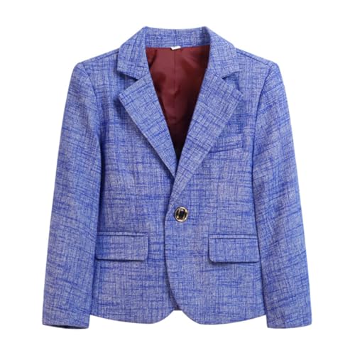 Boys Fashion Blazers Casual Jackets Coat for Kids School Party Outdoor Blue 9-10Years