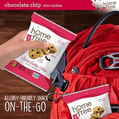 Homefree Treats You Can Trust Gluten Free Mini Cookies, Single Serve, Chocolate Chip, 1.1 Ounce (Pack of 10)