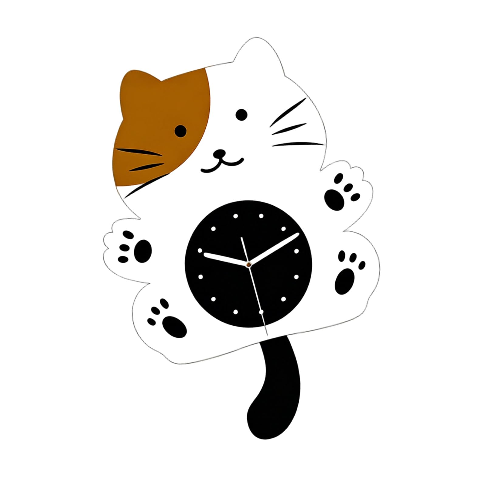 Kalttoy Animal Wall Clock for Bedroom Decor, Quiet Non Ticking Analog Accent in 11 X 15.6 Inch Wall Size for Indoor Display Battery Operated Clocks