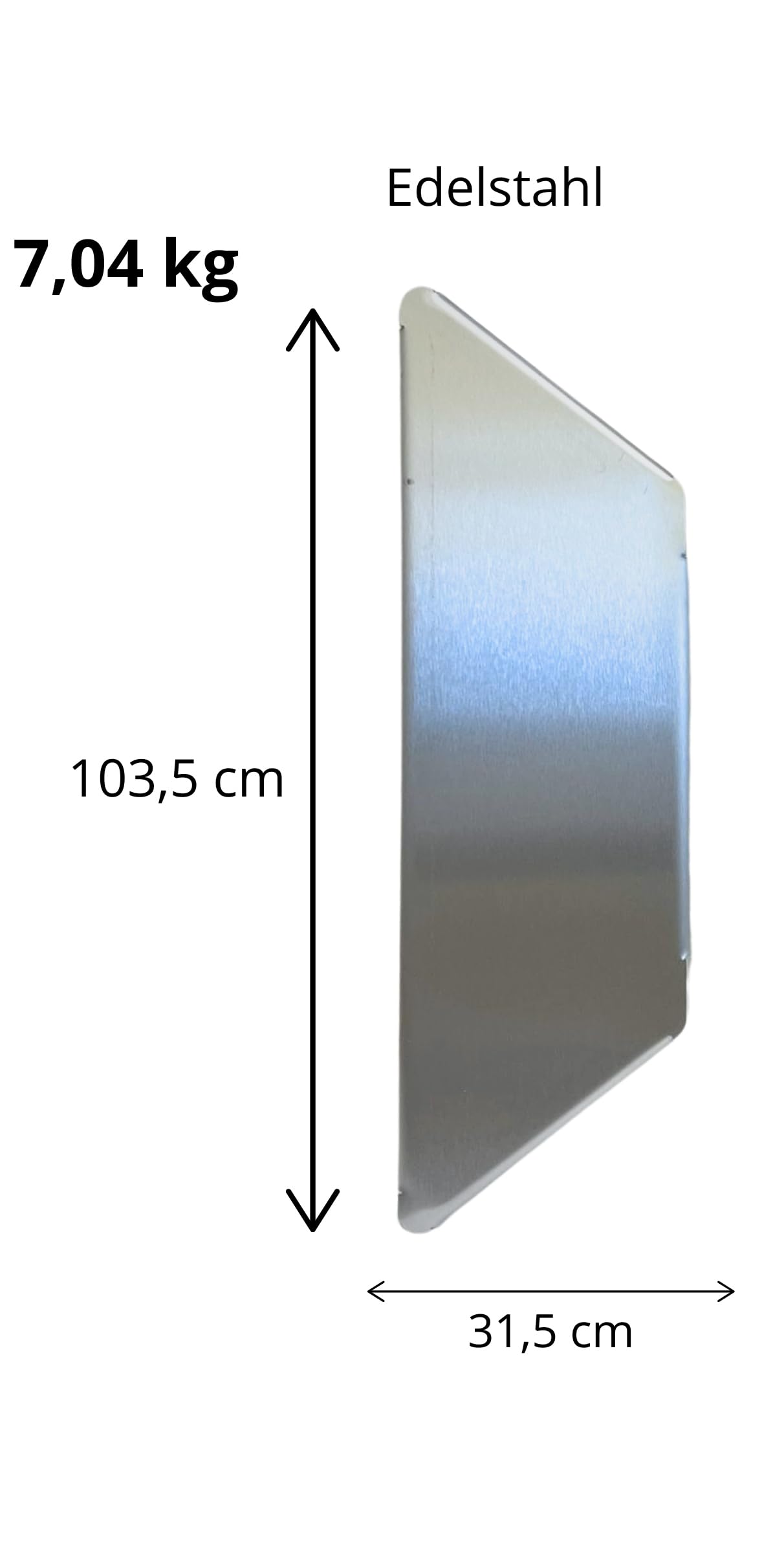 Płyta paleniskowa Plancha ze stali nierdzewnej 4 mm, płyta grillowa pasuje do paleniska 100 cm (dostawa bez misy)