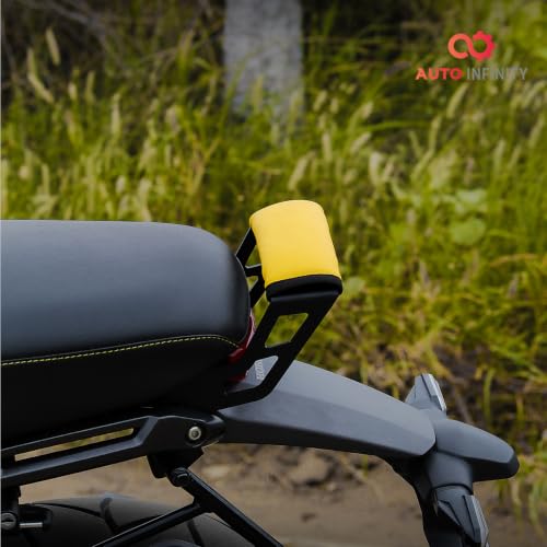 Image of Auto Infinity Grab Rail with Comfort Cushion Compatible with Honda CB350-RS (Yellow, Pack of 1)