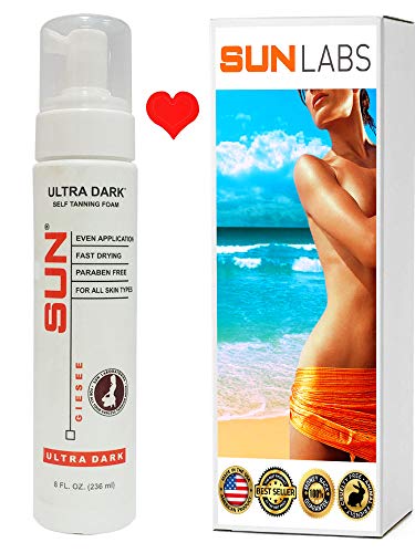 Self Tanning Foam | Medium | Self Tanner Mousse 8 oz +Tanning Stickers Quick Drying Flawless Sun Tan for Fair to Medium Skin Types