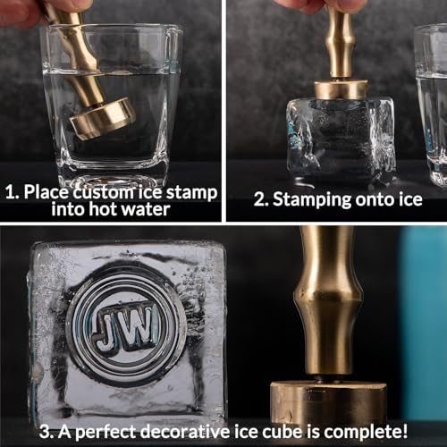 Sello personalizado para cubos de hielo de latón miniatura 2