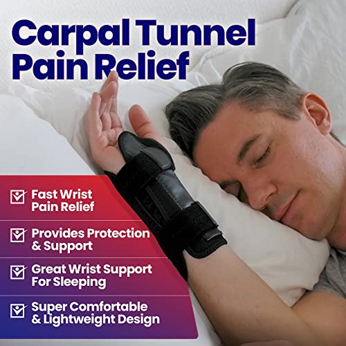 Carpal Tunnel Wrist Brace Night Support - Wrist Splint Arm Stabilizer & Hand Brace For Carpal Tunnel Syndrome Pain Relief With Compression Sleeve For Forearm Or Wrist Tendonitis Pain Treatment (Right) #TOP4