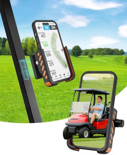 FASON Magnetic Golf Cart Phone Holder - Ultra-Strong N52 Magnet | Golf Cart Accessories Set Compatible with EZGO Yamaha | Hands-Free & Anti-Drop Design | Golf Accessories Gift for Dad Husband Men