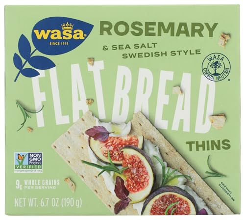 Wasa Flatbread Thins Crackers, Rosemary and Sea Salt, 6.7 Ounce (Pack of 1) - image 1