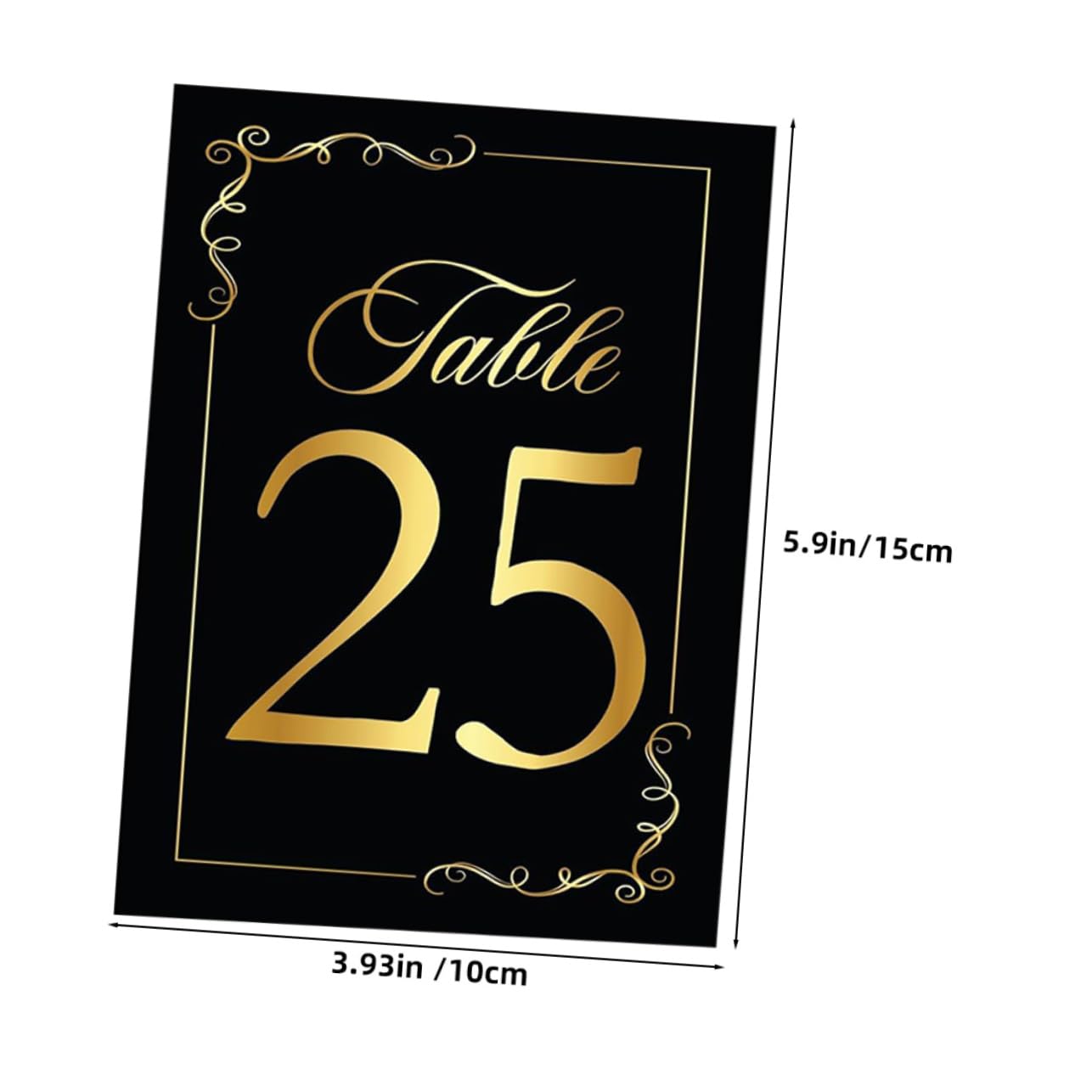 Cabilock 5 Sätze Tischkarte Digitale Karte Platzkarten Gruß Hochzeitsdekor Stand Schwarze Tischnummern Rustikal Ort Hochzeitstischnummern Runden Tischkarten Mini Papierstau 30 Stück * 5