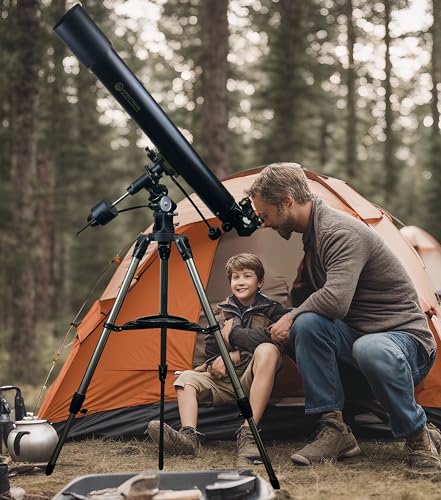 Image of SpectrumOI Telescope for Kids, Telescope for Adults Astronomy Gifts, Telescope for Kids 8-12 - Premium EQ Refractor Telescope 80mm Aperture with Aspherical Eyepiece