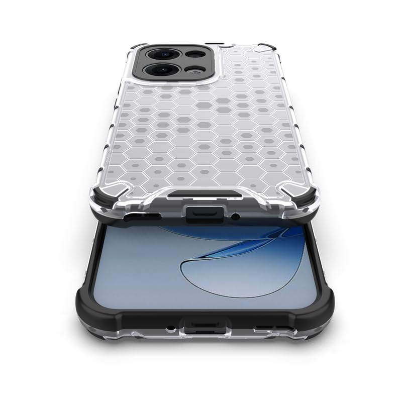 Image of Plastic Bumper Back Case Cover for Oppo Reno 13 5G (Transparent)