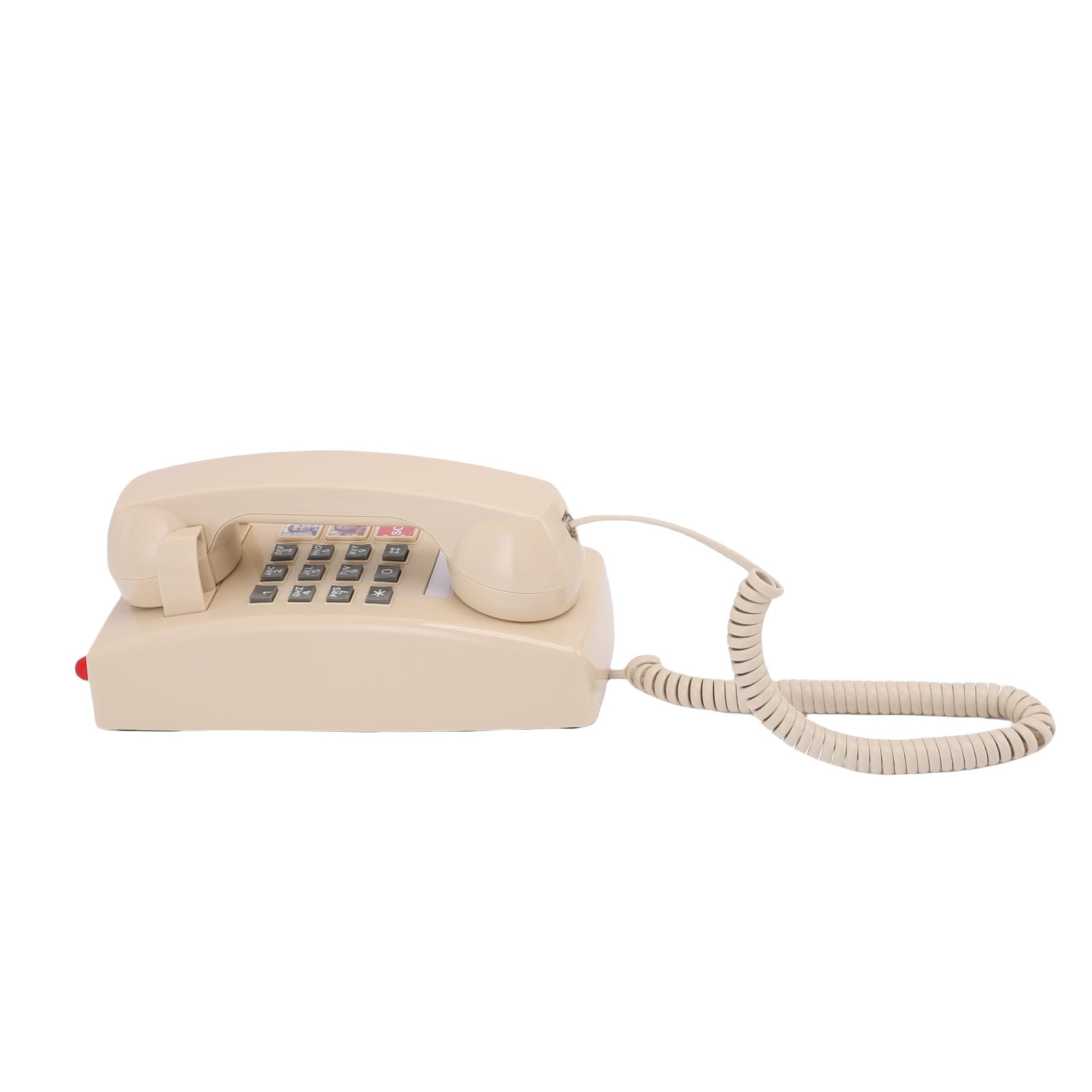 Jiawu Telefon ścienny z regulacją Głośności i Niewymagający ładowania Retro Telefon ścienny z funkcją Połączenia SOS, Wybieraniem Rodzinnym w 3 Grupach i Lampkami Kontrolnymi, Przewodowy Stacjonarny