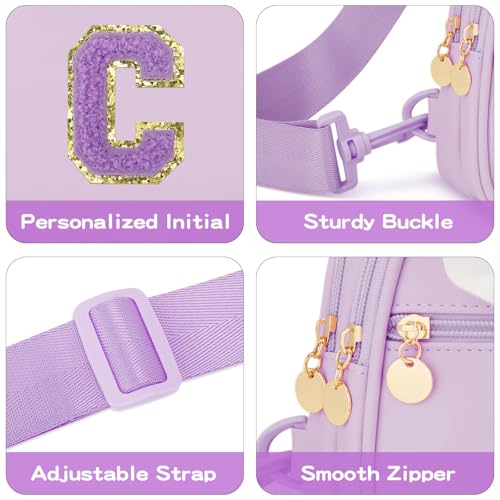 Image of Initial Sling Bag Crossbody Purse for Kids Girls Age 3-8