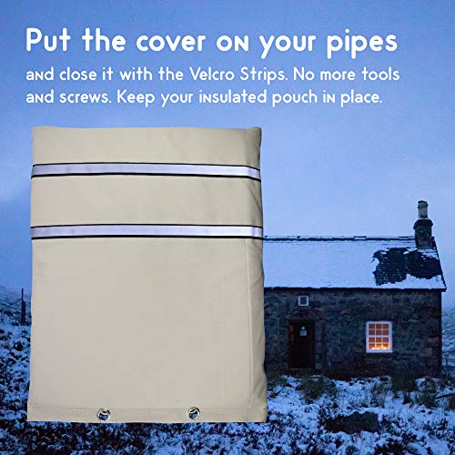 Backflow Preventer Protection, 16”W x 20”H Winter Cover, Insulated Cover Pouch for Irrigation Back flow Valve, Sprinkler Valves in Snow or Sun Exposure, Winterizing - Thumbnail 4