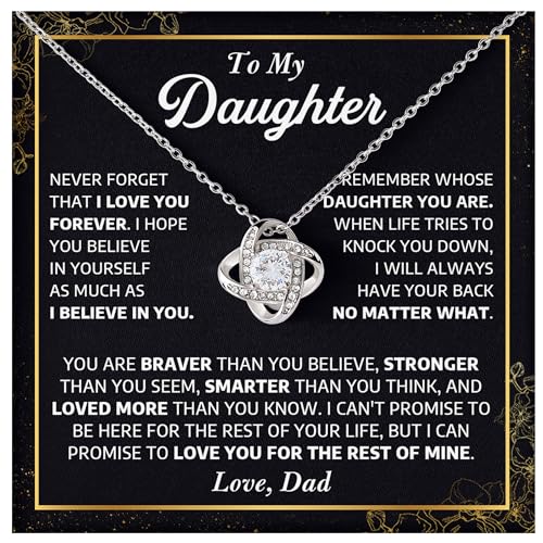 Daughter-Gifts-From-Dad-To-My-Daughter-Necklace-From-Dad-Daughter-Necklace-Love-Knot-Necklace-Father-Daughter-Necklace-Birthday-Gift-Gift-For-My-Daughter-Christmas-Gift-To-Daughter-From-Dad
