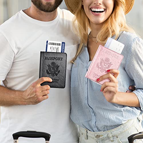 Passport And Vaccine Card Holder Combo, Passport Holder With Vaccine Card Slot, Passport Wallet, Passport Cover, Passport Case, Passport Holder For Women And Men (Aa-Black) #TOP6