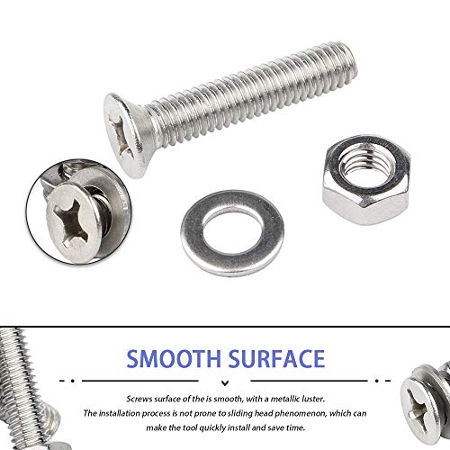 KINDOYO Vite a Macchina - M6*(20-50mm) Acciaio