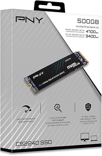 Miniatura 8 de PNY CS2240 M.2 NVMe Gen4 x4 Unidad interna de estado sólido (SSD) de 500 GB - M280CS2240-500-RB