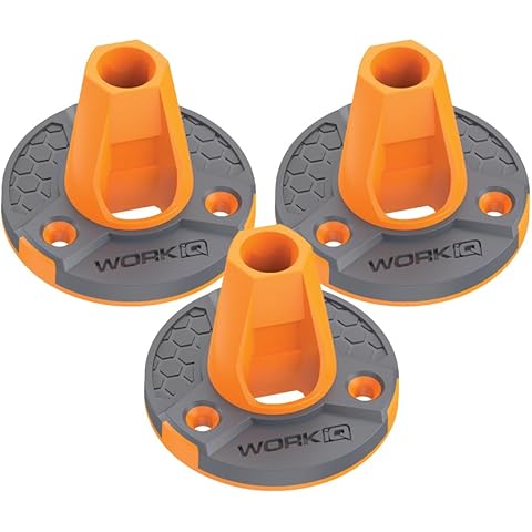 Work IQ Tools IQ Connect Bench Mount 3-Pack | Screw-Down Port for IQ Connect Accessory System | Reversible Design, Surface Mount and Flush Mount Options Cover